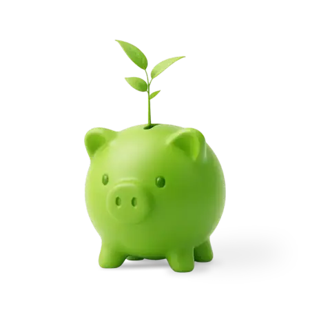 Piggy bank with a little tree growing out of it Piggy bank with a little tree growing out of it